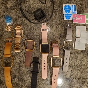 Smart Watch Fitbit Blaze Bundle- fitbit, 7 bands